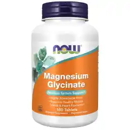 Now Foods Magnesium Glycinate Highly Absorbable Form Tablets, 180 Tablets