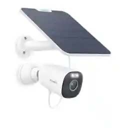 Reolink 4K 8MP Argus Eco Ultra met zonnepaneel Beveiligings Camera Buiten voor thuis, Draadloze Wifi Batterij Camera Buiten, 2-Weg Audio, Kleuren Nachtzicht, Slimme Detectie, Eenvoudige Installatie