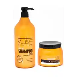 Kuaf 1lt Keratin Hair Mask - Salt-Free Shampoo 500 ml