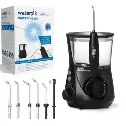 Waterpik Ultra Professional Water flosser met 7 Tips en Geavanceerde Drukregelaar met 10 Instellingen, Apparaat voor het Verwijderen van Tandplak, Zwart, 650 ml (WP-662EU)