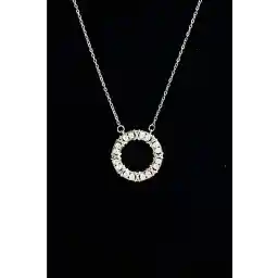 MODA Caprea Mark Stone X Necklace Gold Color 45 cm Tarnish Resistant Necklace