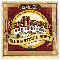 Ernie Ball Earthwood Ipek Ve Çelik Yumuşak Akustik Gitar Telleri, 80/20 Bronz, Ölçü 11-52