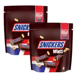 Snickers 10 Minis Chocolate Bar Value Pack 2 x 180 g