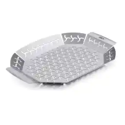 Weber Grillkorf - Groot | Hittbestendige Grillkorf Voor Barbecues | Grillkorf Voor Alle Barbecues | Premium Roestvrijstalen Barbecueaccessoires Voor Outdoor Koken En Grillen - Zilver (6678)