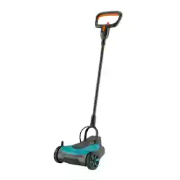 Gardena HandyMower Cordless Lawnmower 22/18V P4A Ready-To-Use Set: Hand Lawnmower, for Lawns up to 50 m², Cutting Height Adjustable, Includes 18V P4A Battery (14620-20), Blue