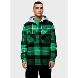 Checked Hooded Regular Fit Shirt