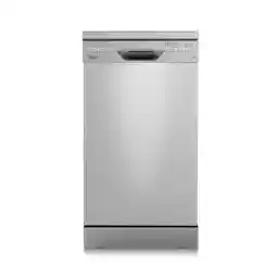Midea SF 3.45N PRO Dishwasher, Freestanding and Integrated, 9 Place Settings, WiFi, 5 Flushing Programmes, 47 dB, 3/6/9 h Delay Start, Inox, Silver
