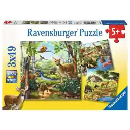 Ravensburger 92659 Dağ Hayvanları Çocuk Puzzle, Çok Renkli, 3x49 Parça
