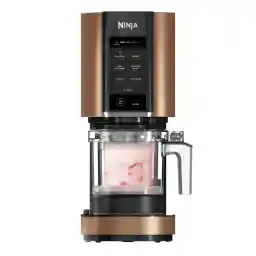 Ninja CREAMi Ice Cream Maker & Frozen Dessert Maker with 3 Containers, 7 Programmes, Makes Ice Cream, Gelato, Sorbet, Smoothie Bowl, Milkshakes and More, Makes 1.4 L Ice Cream, Black & Copper,