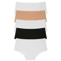Nicoletta High Waist Cotton Lycra Women's Panties 5 Pack - Mixcolor