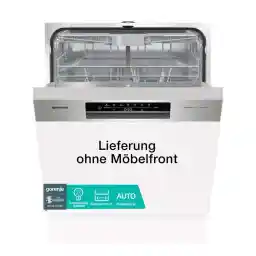 Gorenje GI 643 D60X Partially Integrated Dishwasher, 60 cm, 16 Place Settings, 3 Baskets, 5 Programmes, SpeedWash, TotalDry, Height-Adjustable Top Basket, Full Overflow Protection, Silver, Black