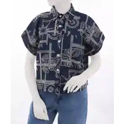 شومیز نخی آستین بلند زنانه ریس مدل 1020044