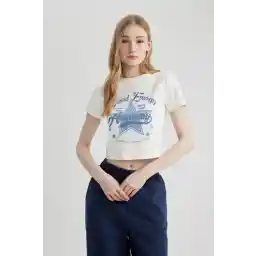 Defacto Coool Fitted Printed Short Sleeve T-Shirt B7063ax24sm