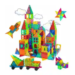 Zerifam Magnetic Building Blocks - 100 Piece Set Magnetic Tiles, 3d Toddler Building Blocks, Develop Children's Creativity, Inspiration and Entertainment Beyond Imagination (100 Pcs)