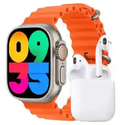 ساعت هوشمند ورنا مدل W49 Ultra with airpod به همراه هدفون بلوتوثی