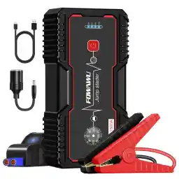 FOWAWU 18000mAH 1500A Car Jump Starter,Water-Resistant Jump Starter Battery Pack(7.0L Gas,5.5L Diesel) ,Battery Jumper Starter Portable with USB/DC 12V/LED Light