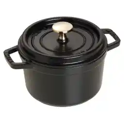 STAUB Dökme Demir Kızartma Tavası/Güveç, Yuvarlak 16 cm, 1,2 L, Siyah