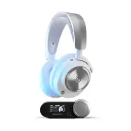 SteelSeries Arctis Nova Pro Wireless PS White Gaming Headset Headphones Lightweight Wireless for PS Enclosed High Resolution Active Noise Canceling Hi-Fi Sound 61526 White Adjustable