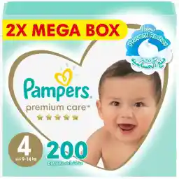 Pampers Premium Care, Size 4, Maxi, 9-14 kg, Mega Pack, 54 Taped Diapers