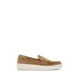 Derimod Brown Suede Leather Women's Loafer - Casual 24sfd 220410