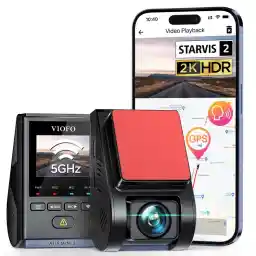 VIOFO Dashcam A119 Mini 2, Front 2.7K 5GHz Wi-Fi, 2K 60fps/HDR 30fps Voice Control, STARVIS 2 Improved Night Vision, 1.5 Inch LCD Hidden Dash Cam Car, GPS Car Camera, 24h Parking Mode, Voice Output