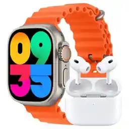 ساعت هوشمند ورنا مدل W49 Ultra with airpod pro به همراه هدفون بلوتوثی