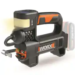Worx 20V Akku-Multifunktions-Luftpumpe WX092.9 ohne Akku und Ladegerät, Schwarz