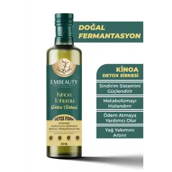 Embeauty Ödem Atmaya Yardımcı Doğal Kinoa Tohumu Detox Sirkesi 250ml
