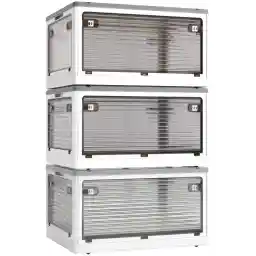 X XUNTAO Storage Box with Lid, Stackable, All Directions, Set of 3, Storage Case, Clothes, Comforters, Small Items, Foldable, Container, Box, Large, Plastic, With Casters, Stylish, Easy Assembly, X XUNTAO Storage Box with Lid, Stackable, All Directions, Set of 3, Storage Case, Clothes, Comforters, Small Items, Foldable, Container, Box, Large, Plastic, With Casters, Stylish, Easy Assembly,