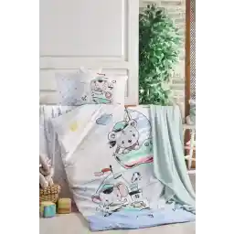 Taç Kristal Sailing Ranforce Bebek Nevresim Takımı - Mavi