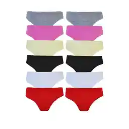 Tutku 12-Piece Colorful Cotton Women's Bikini Panties - Nevra Underwear