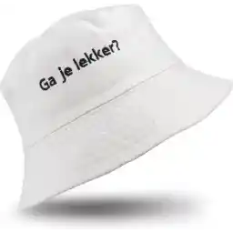 Saaf Bucket Hat - Vissershoedje - Festival Outfit - Zonnehoed voor Dames / Heren - Reversible - Ga je lekker?
