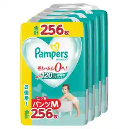 Pants M Size Pampers Diapers, Smooth Care (13.2 - 26.5 lbs (6 - 12 kg), 256 Sheets (64 Sheets x 4 Packs) [Case Products] [Amazon.co.jp Exclusive]