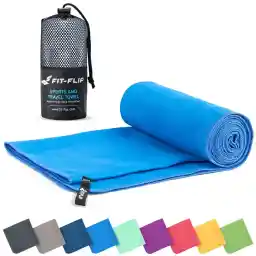 Fit-Flip Microfibre Towel, Compact, Ideal as a Sports Towel, Travel Towel, Beach Towel, Quick-Drying and Lightweight, Large Bath Towel, Sports, Fitness, Sauna