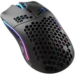 Glorious Gaming Model O draadloze gamingmuis - Superlicht, 69 g honingraatontwerp, RGB, ambidexter, vertragingsvrije 2,4 GHz draadloos, batterijduur tot 71 uur - matzwart