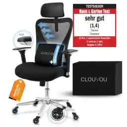 CleverSeat Ergonomic Office Chair [Test Winner] Desk Chair 100% Individually Adjustable Office Chair & Gaming Chair Computer Chair Home Office Chair Ergonomic Swivel Chair 150 kg