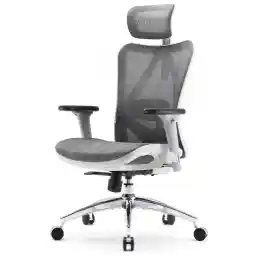 SIHOO M57 Gaming Office Chair,Ergonomic Chair with 3 Way Armrests Lumbar Support and Adjustable Headrest High Back Tilt Function(White)