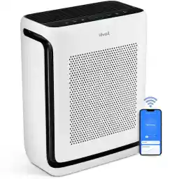 LEVOIT Air Purifiers for Home Large Room Up to 1875 Ft² with Washable Pre-Filter, AHAM VERIFIDE, Air Quality Monitor, HEPA Sleep Mode for Allergies, Pet Hair in Bedroom, Vital 200S-P, White