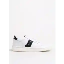 S70759-1 Beyaz - Siyah Deri Kadın Günlük Spor Ayakkabı