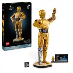 LEGO Star Wars 75398 C-3PO Figure - Collector Model for Adults - with Stand, Info Board and Mini Figure for Building, Playing and Displaying - Gift Idea for Fans
