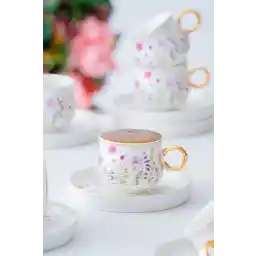 ACAR Lidya 6 Kişilik Kahve Fincanı Takımı - 90 ml