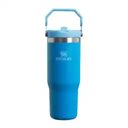 Stanley IceFlow Flip Straw Tumbler Pipetli Termos Bardak, Mavi (Azure), 0.89 Litre