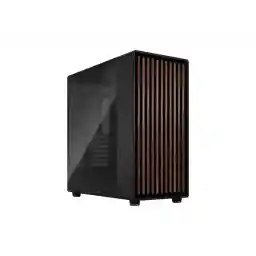 Fractal Design North XL ATX mATX Full Tower PC Case - Charcoal Black Chassis with Walnut Front and Dark Tinted TG Side Panel - FD-C-NOR1X-02