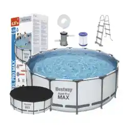 Bestway Steel Pro Frame Pool Set(Pool, Filter Pump, Ladder, Ground Cloth, Cover)457X122Cm