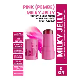PROCSIN Milky Jelly Doğal Görünüm Dudak ve Yanak Renklendirici Allık Pembe (Pink) 5 GR