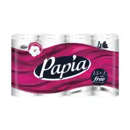 دستمال توالت پاپیا مدل چهار لایه رولی بسته 16 عددی