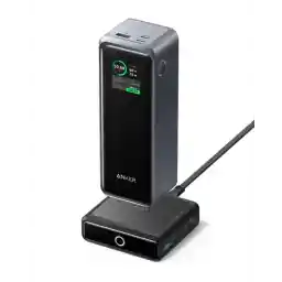 Anker Prime 27,650mAh Power Bank (250W) with 100W Charging Base, 3-Port Portable Charger, Smart App, Compatible with Macbook Pro/Air, iPhone 16/15/14 Series, Huawei, Samsung, Dell, AirPods, Xiaomi