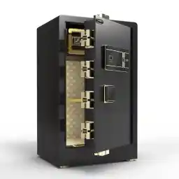 Dragontowm Security Safe Box Jewelry Security Safe Box 2.3 Cubic Feet,Biometric Fingerprint Safe with Digital Keypad For Home,Office,Hotel Storage of Documents, Cash and More(Black)