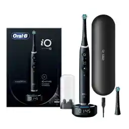 Oral B iO Series 10 Cosmic Black AI Rechargeable Tooth Brush, 7 Smart modes, iO technology, AI with 3D Teeth Tracking, Interactive Display, 3hrs, Fast Magnetic Charger, iO 10 - iOM10.2B4.2AD