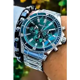 Ferrucci Yeni Sezon Gümüş Renk Çelik Erkek Kol Saati 3atm Su Geçirmez Bileklik Hediyeli Babalar Günü Hediyesi